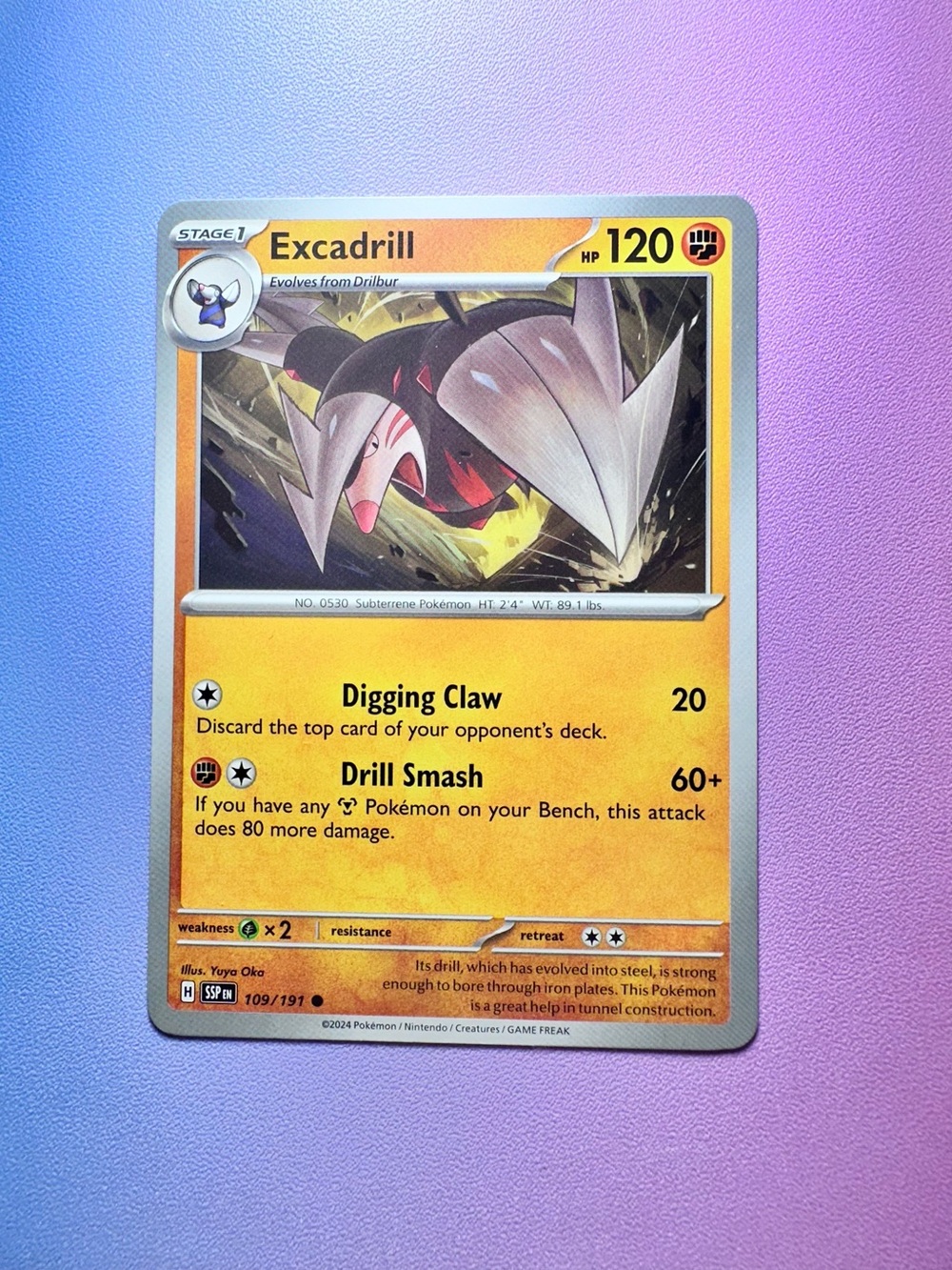 excadrill - 109/191 (common) — pokémon: surging sparks